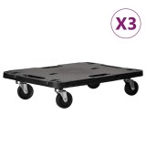 Cumpara ieftin Carucioare de transport 3 buc. negru 58x38x12 cm polipropilena