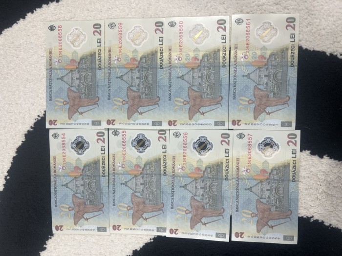 Bancnota 20 RON Ecaterina Teodoroiu, serii consecutive