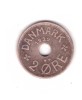 Moneda Danemarca 2 ore 1929, stare buna, curata, Europa, Bronz