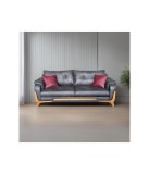 Canapea COD 13 fara fotolii cu spatar rabatabil Gri petrol