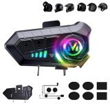 Casca Bluetooth fara fir pentru casca de motocicleta, interfon bidirectional cu reducere inteligenta a zgomotului, multifunctionala, rezistenta la apa