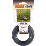 Fir rezerva motocoasa, trimmer cu insertie metalica, DUO, 2.4&nbsp;mm x 15 m, Richmann Exclusive