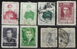 Lot 8 Timbre Iran Imperiul Persian Șahul Mohammad Reza Pahlavi și Reza Shah 1935-1950 Ștampilate - A007
