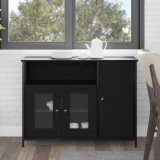 VidaXL Bufet Negru Stejar 100x35x75 cm Lemn prelucrat