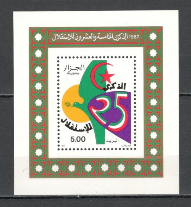 Algeria.1987 25 ani Independenta-Bl. MA.402