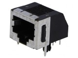 Soclu RJ45 Cat 3 Ecranat Profil Jos Cu Blocare Panou
