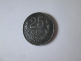 Luxemburg 25 Centimes 1922 moneda magnetica din fier, Europa