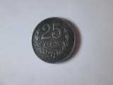 Luxemburg 25 Centimes 1922 moneda magnetica din fier, Europa