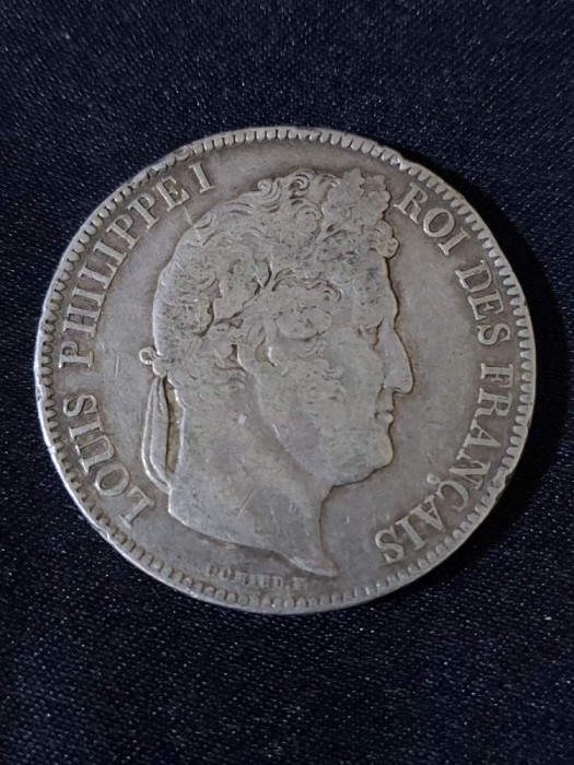 Franța 1843 B - 5 franci - Monedă de argint