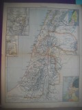 HOPCT DOCUMENT-HARTA VECHE NR 22 PALESTINA D=320/250 MM LEIPZIG 1918, Europa, Documente