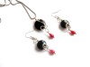 Set coral si onix 38947, Set bijuterii handmade
