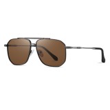 Ochelari de soare pentru barbati 8538, gun color / brown