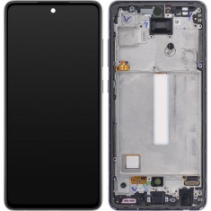Display cu Touchscreen Samsung Galaxy A52 5G A526 / A52 A525, cu Rama, Negru, Service Pack GH82-25524A foto