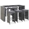 vidaXL Set mobilier bar de grădină cu perne, 7 piese, gri, poliratan 49561