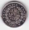East India Company QUEEN VICTORIA 2 annas 1841, Asia, Argint