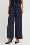Karl Lagerfeld jeansi femei, culoarea albastru marin, 245W1102