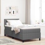 VidaXL Pat cu spring cu saltea gri deschis 90x200 cm corduroy