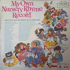 Disc vinil, LP. My Own Nursery Rhyme Record-Cynthia Glover, John Lawrenson With The Children's Choir
