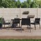 Gossi scaune de gradina cu perne 4 buc. negru 56,5x57x83 cm poliratan