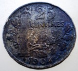 7.191 FRANTA 25 CENTIMES 1904, Europa, Nichel