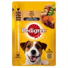 Hrana umeda pentru caini Pedigree Pui Legume, 100g