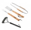 Set Ustensile Gratar - Perie tripla, Spatula, Furculita, Cleste, Oem