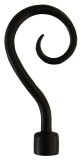 Cap galerie, carlig, 20 mm, negru