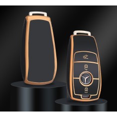 Husa de protectie premium pentru cheie auto Mercedes Benz, Elegance Luxury Cover Key, Neagra MyStyle&reg;