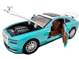 Macheta Rolls-Royce Wraith verde 1:32 &ndash; replica metal cu lumini, sunete si usi deschise