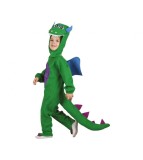 Costum carnaval Dinosaur pentru copii cu gluga ,salopeta si aripi, 92-104 cm