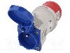 Conector alimentare AC, IEC 60309, IP44, 16A, 230V AC, 5 pini, PCE - 9433030