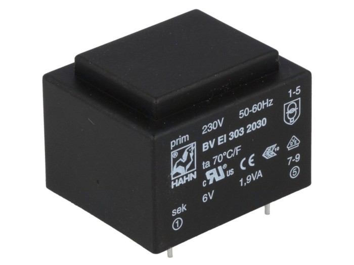 Transformator &icirc;ncapsulat 6V 316mA PCB