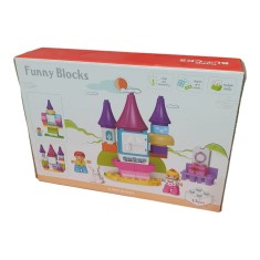 Puzzle Cuburi Castel , Joc Creativ si Educational pentru Copii 3+