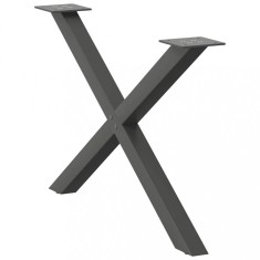 vidaXL Picioare pentru măsuță de cafea &icirc;n formă de X, 2 buc., antracit, 70x(42-43) cm, oțel 4012906