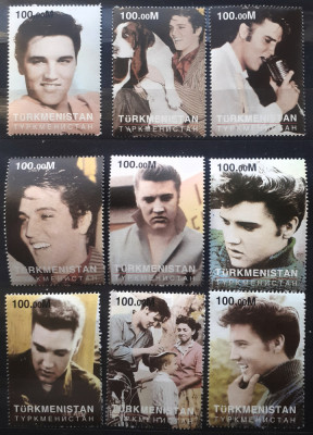 Turkmenistan cantareti, artist, Elvis Presley 9v. mnh foto