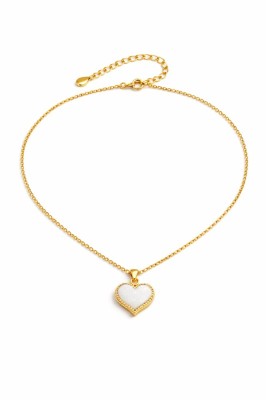 Lantisor auriu White Heart foto