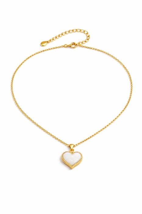 Lantisor auriu White Heart