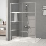 VidaXL Paravan duș walk-in argintiu 140x195 cm sticlă ESG transparentă