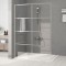 vidaXL Paravan duș walk-in argintiu 140x195 cm sticlă ESG transparentă 152139