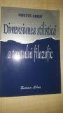 Dimensiunea stilistica a textului filozofic- Odette Arhip