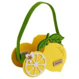 Geantă decorativă de Paște din p&acirc;slă cu m&acirc;ner, model lăm&acirc;i, 14x8x13cm, CMCLASS