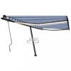 Gossi copertina retractabila manual cu led, albastru&amp;alb, 450x350 cm