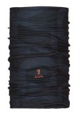 Bandana Multifunctionala Zajo Unitube Black Logo, Esarfa Tubulara Barbati/Femei, Poliester Antibacterian, 48x24cm, Neagra