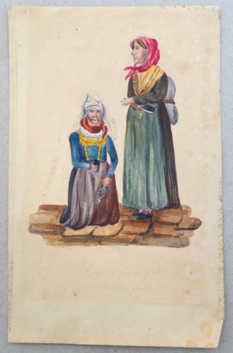 &quot;Pelerine&quot; acuarela veche