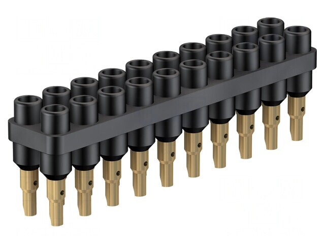 Bloc Multipriză Neagră 2mm 70VDC 10A 20 Prize