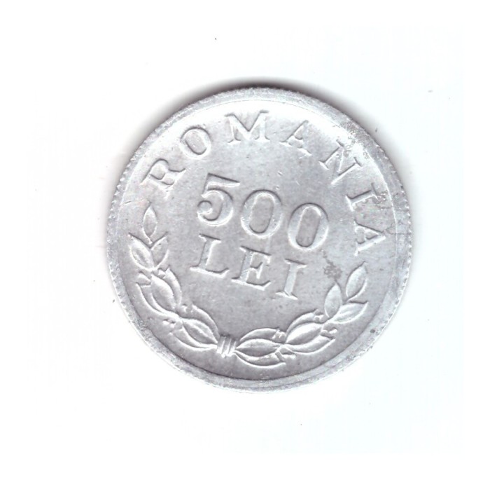 Moneda 500 lei 1946, stare buna, cu depunere de material, curata