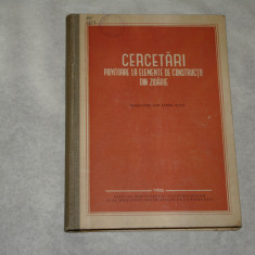 Cercetari privitoare la elemente de constructii din zidarie - L. I. Oniscic 1949