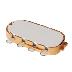 Forma pentru inghetata Cyrax, 4 compartimente, forme cu animalute, materialsilicon si ABS, 21 x 12.8 x 3cm, portocaliu