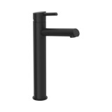 Cumpara ieftin Baterie lavoar neagra Avital Lima, pipa inalta, monocomanda, cartus ceramic, montaj blat, alama/cupru, 300mm