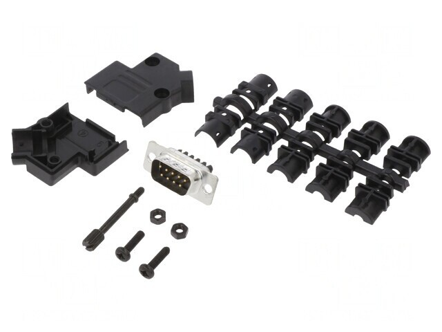 Conector D-Sub 9-Pin Tată Unghi 45&deg; Terminal Șurub Cablaj
